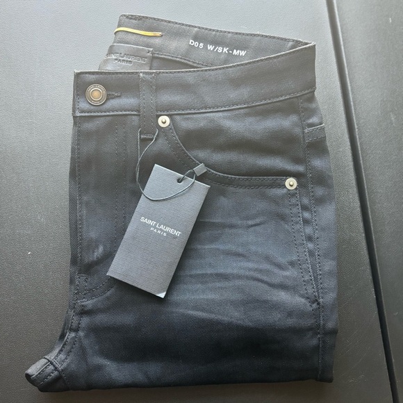 Womens NEW Saint Laurent Paris Black Skinny Jeans Women’s Size 26 NWT - Picture 8 of 8